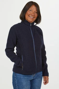 Ivanhoe of Sweden BEATA FULL ZIP, 100% FILTAD ULL — BLACK Clearance