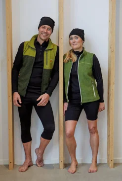 Ivanhoe of Sweden BEATA VEST, 100% FILTAD ULL — PARAKEET Clearance