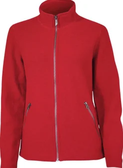 Ivanhoe of Sweden BELLA FULL ZIP, 60% FILTAD ULL, 40% LYOCELL — FIERY RED Online