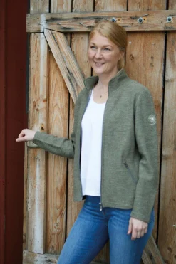 Ivanhoe of Sweden BELLA FULL ZIP, 60% FILTAD ULL, 40% LYOCELL — GRAPHITE MARL Outlet