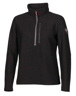Ivanhoe of Sweden BONNIE HALF ZIP, 98% ULL — BLACK New