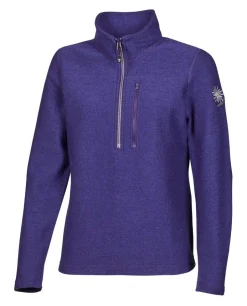 Ivanhoe of Sweden BONNIE HALF ZIP, 98% ULL — DARK PURPLE Best