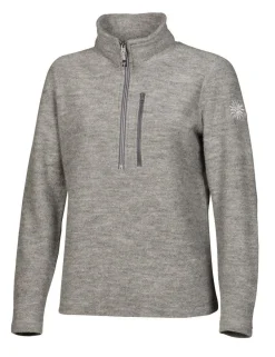 Ivanhoe of Sweden BONNIE HALF ZIP, 98% ULL — GREY MARL Clearance