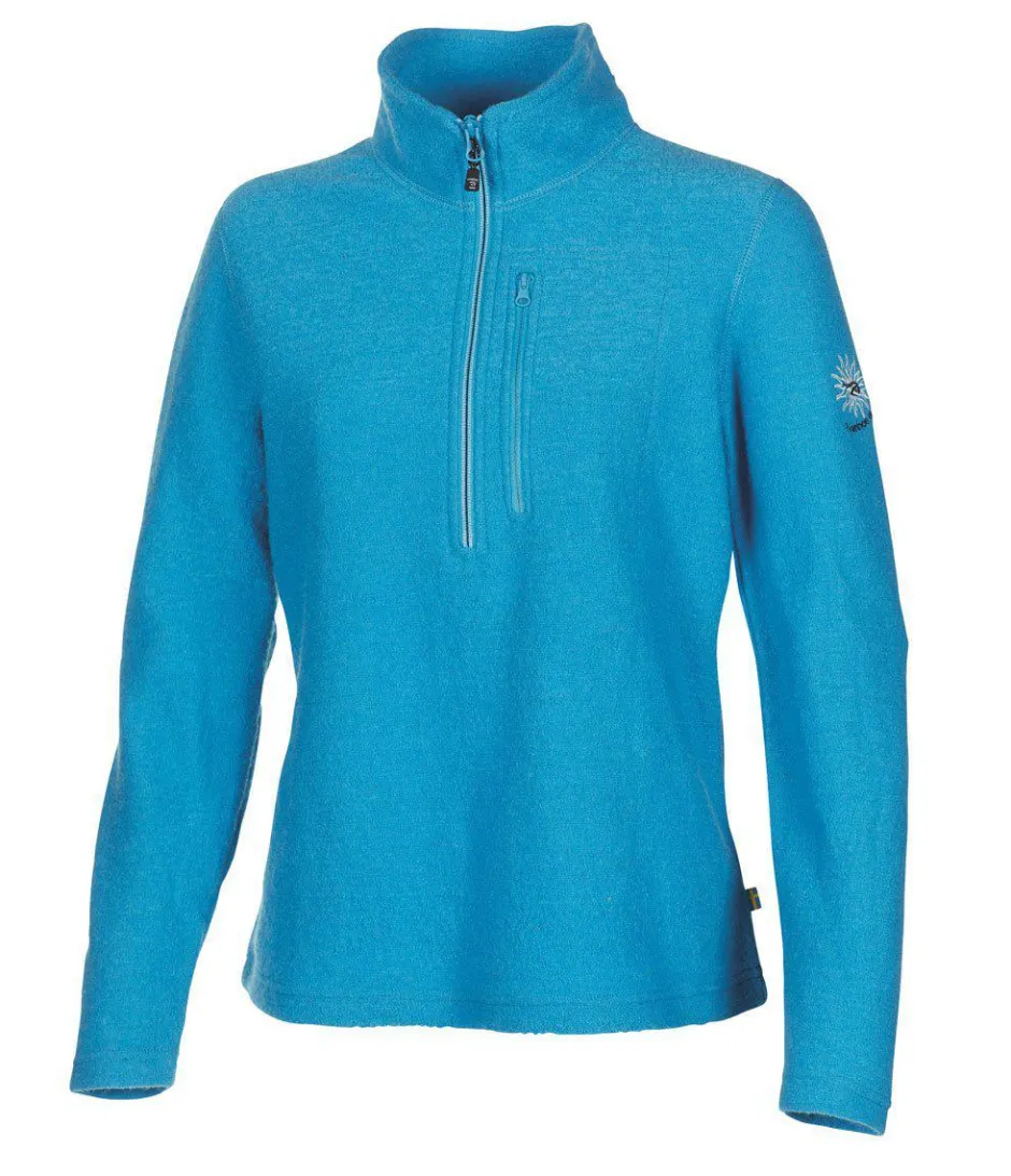 Ivanhoe of Sweden BONNIE HALF ZIP, 98% ULL — TURQUOISE Hot