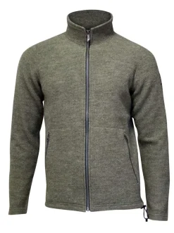 Ivanhoe of Sweden BRUNO FULL ZIP, 60% FILTAD ULL, 40% LYOCELL — LICHEN GREEN Clearance