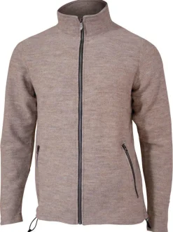 Ivanhoe of Sweden BRUNO FULL ZIP, 60% FILTAD ULL, 40% LYOCELL — STONE Hot