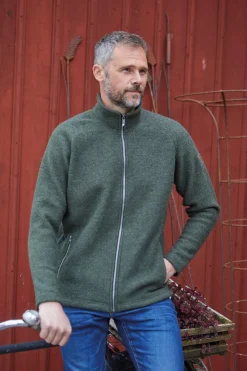 Ivanhoe of Sweden DANNY FULL ZIP, 100% FILTAD ULL — GRAPHITE MARL Sale