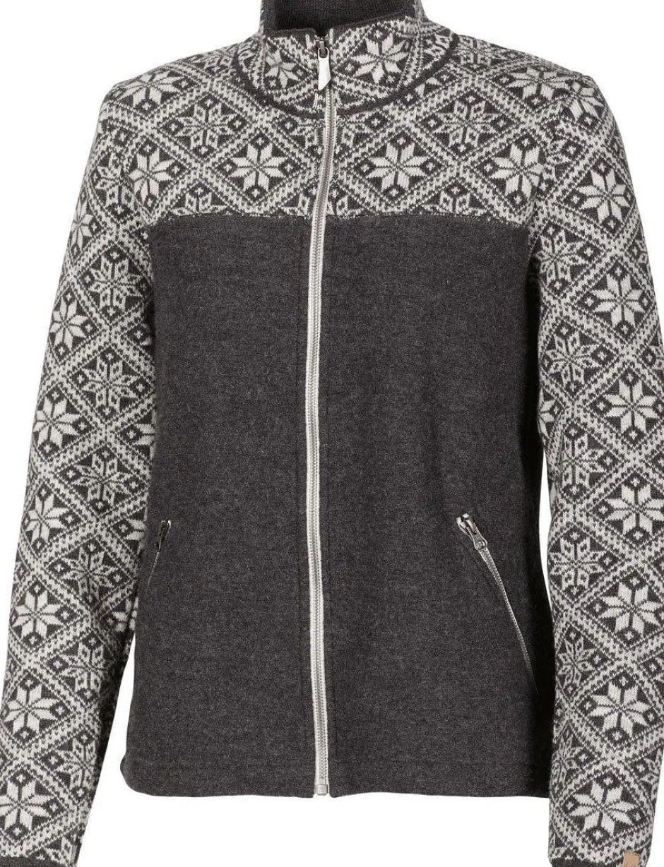 Ivanhoe of Sweden ELLIE FULL ZIP, 100% ULL — GRAPHITE MARL Sale
