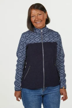 Ivanhoe of Sweden ELLIE FULL ZIP, 100% ULL — GRAPHITE MARL Sale