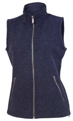 Ivanhoe of Sweden FLORA VEST, 60% FILTAD ULL, 40% LYOCELL — LIGHT NAVY Clearance