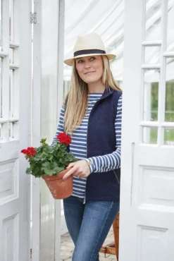 Ivanhoe of Sweden FLORA VEST, 60% FILTAD ULL, 40% LYOCELL — LIGHT NAVY Clearance
