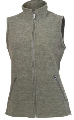 Ivanhoe of Sweden FLORA VEST, 60% FILTAD ULL, 40% LYOCELL — LICHEN GREEN Hot