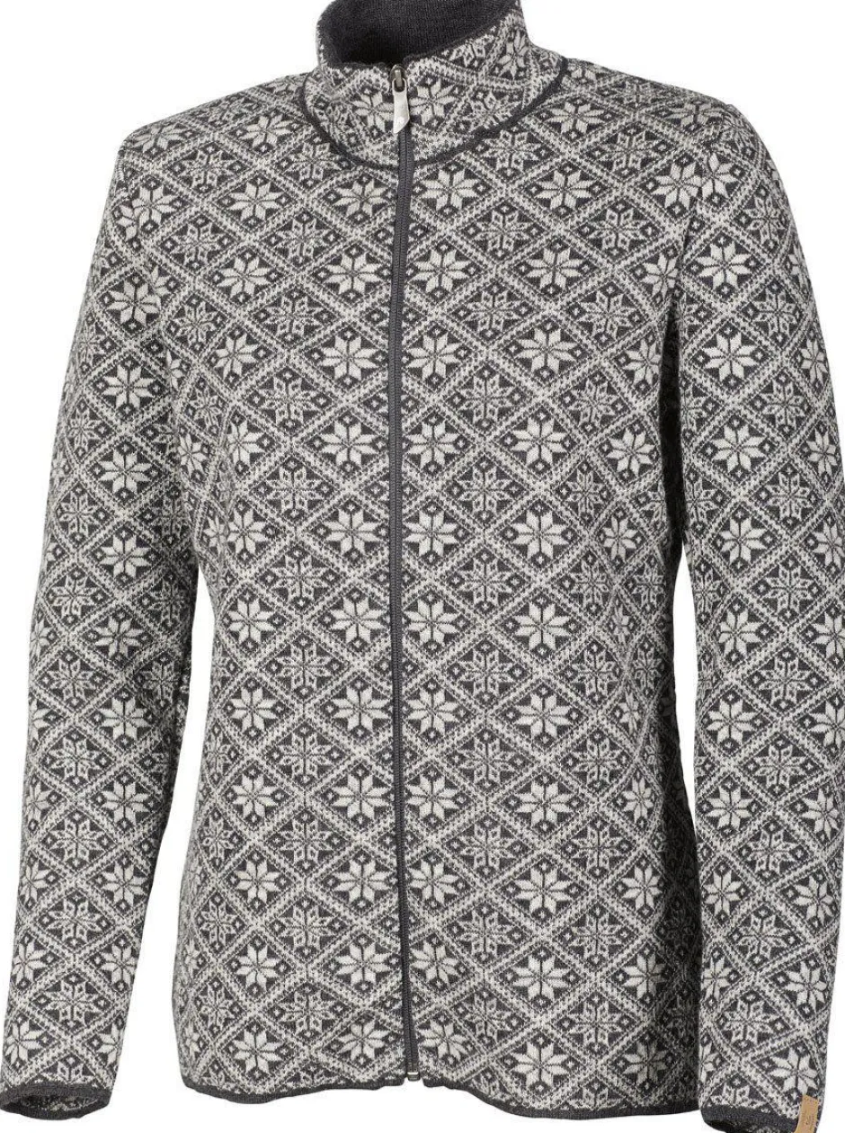 Ivanhoe of Sweden FREYA FULL ZIP, 100% ULL — GRAPHITE MARL New