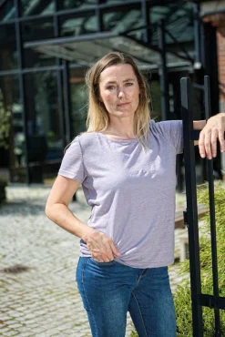 Ivanhoe of Sweden GY LEILA T-SHIRT — STEELBLUE Online