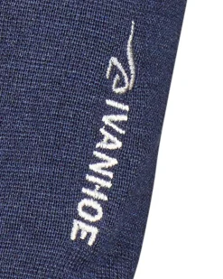 Ivanhoe of Sweden HADAR FULL ZIP, 100% EXTRA FINE MERINOULL — STEELBLUE New