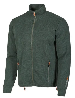 Ivanhoe of Sweden HADAR FULL ZIP, 100% EXTRA FINE MERINOULL — RIFLE GREEN Discount