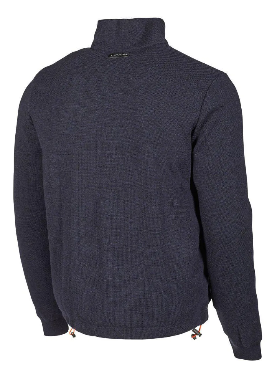 Ivanhoe of Sweden HADAR FULL ZIP WINDBREAKER, 100% EXTRA FINE MERINOULL — NAVY Online