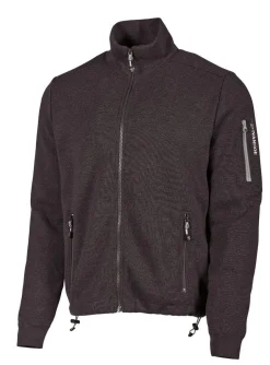 Ivanhoe of Sweden HADAR FULL ZIP WINDBREAKER, 100% EXTRA FINE MERINOULL — BLACK Best
