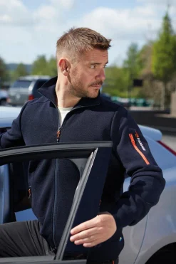 Ivanhoe of Sweden HADAR FULL ZIP WINDBREAKER, 100% EXTRA FINE MERINOULL — BLACK Best
