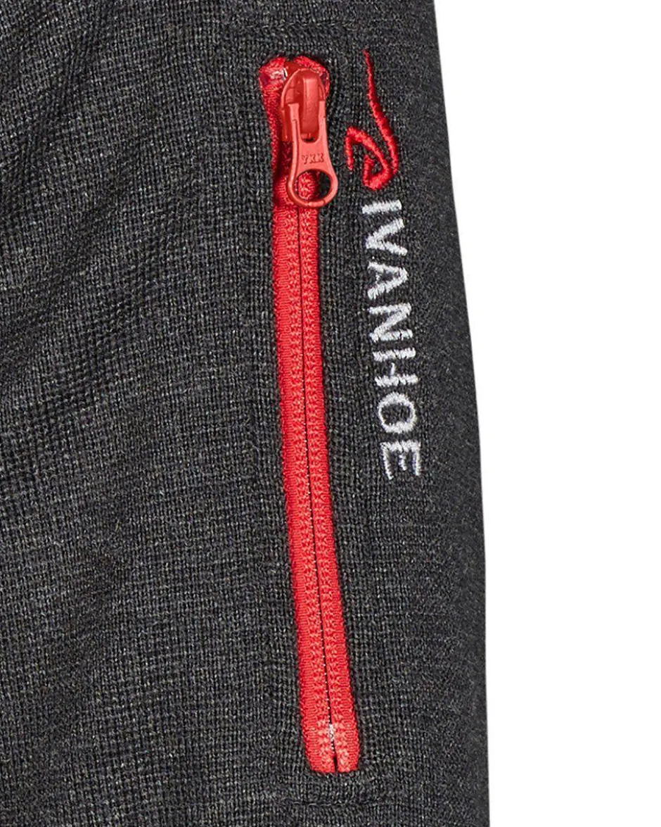 Ivanhoe of Sweden HADAR FULL ZIP WINDBREAKER, 100% EXTRA FINE MERINOULL — GRAPHITE MARL Best