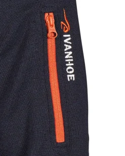 Ivanhoe of Sweden HADAR HALF ZIP WINDBREAKER, 100% EXTRA FINE MERINOULL — NAVY New