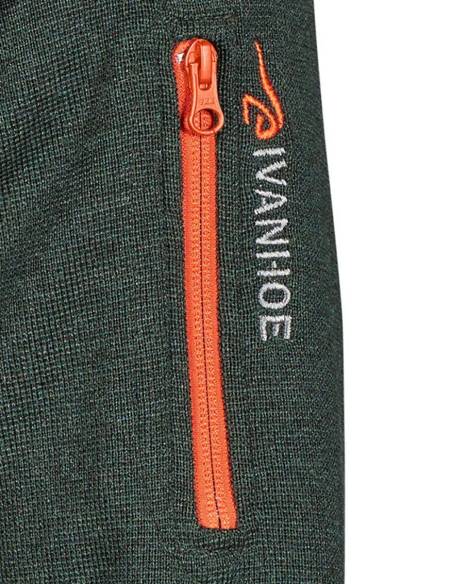 Ivanhoe of Sweden HADAR HALF ZIP WINDBREAKER, 100% EXTRA FINE MERINOULL — RIFLE GREEN Sale