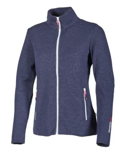 Ivanhoe of Sweden HEDDA FULL ZIP, 100% EXTRA FINE MERINOULL — STEELBLUE Best