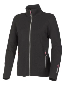 Ivanhoe of Sweden HEDDA FULL ZIP, 100% EXTRA FINE MERINOULL — BLACK Best