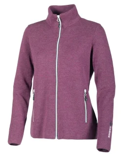 Ivanhoe of Sweden HEDDA FULL ZIP, 100% EXTRA FINE MERINOULL — PURPLE Outlet