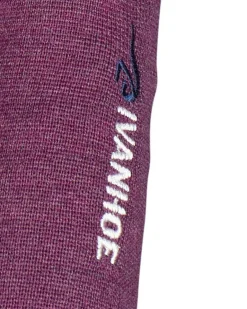 Ivanhoe of Sweden HEDDA FULL ZIP, 100% EXTRA FINE MERINOULL — PURPLE Outlet