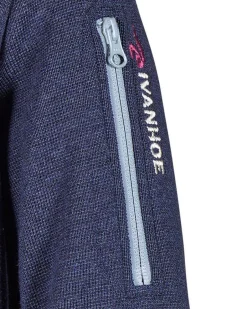 Ivanhoe of Sweden HEDDA WINDBREAKER, 100% EXTRA FINE MERINOULL — STEELBLUE Online