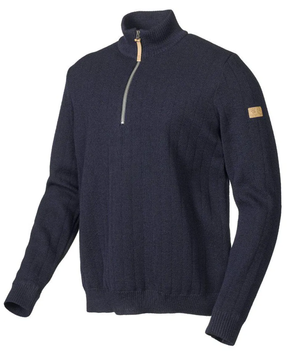 Ivanhoe of Sweden HUGO HALF ZIP, WINDBREAKER, 100% ULL — NAVY Discount