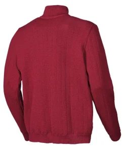 Ivanhoe of Sweden HUGO HALF ZIP, WINDBREAKER, 100% ULL — DEEP RED Fashion