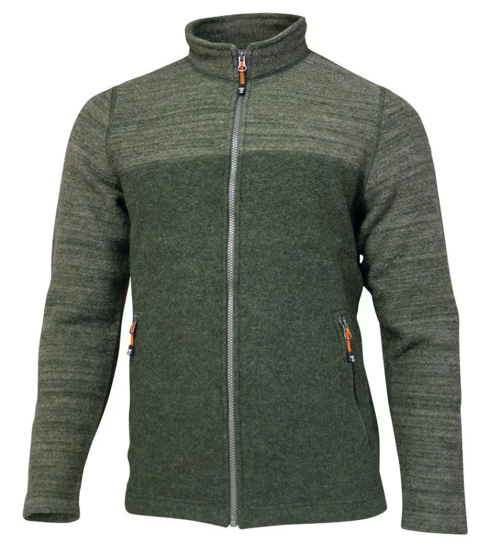 Ivanhoe of Sweden JON FULL ZIP, 100% FILTAD ULL — LODEN GREEN Online