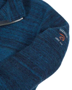 Ivanhoe of Sweden JON FULL ZIP, 100% FILTAD ULL — ELECTRIC BLUE Hot