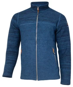 Ivanhoe of Sweden JON FULL ZIP, 100% FILTAD ULL — ELECTRIC BLUE Hot