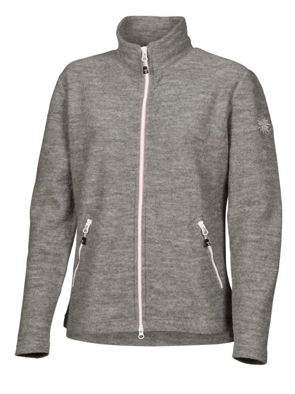 Ivanhoe of Sweden LEONA FULL ZIP, 98% ULL — GREY MARL Discount