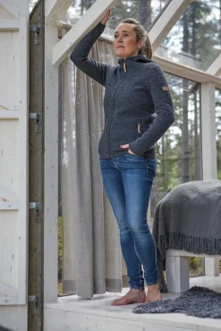 Ivanhoe of Sweden MOREL HOOD FEMALE, 60% FILTAD ULL, 40% LYOCELL — DENIM Online