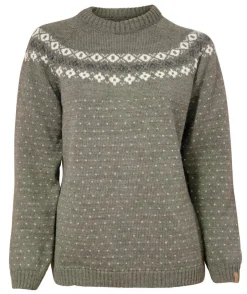 Ivanhoe of Sweden SIRE CREWNECK, 100% ULL — LICHEN GREEN New