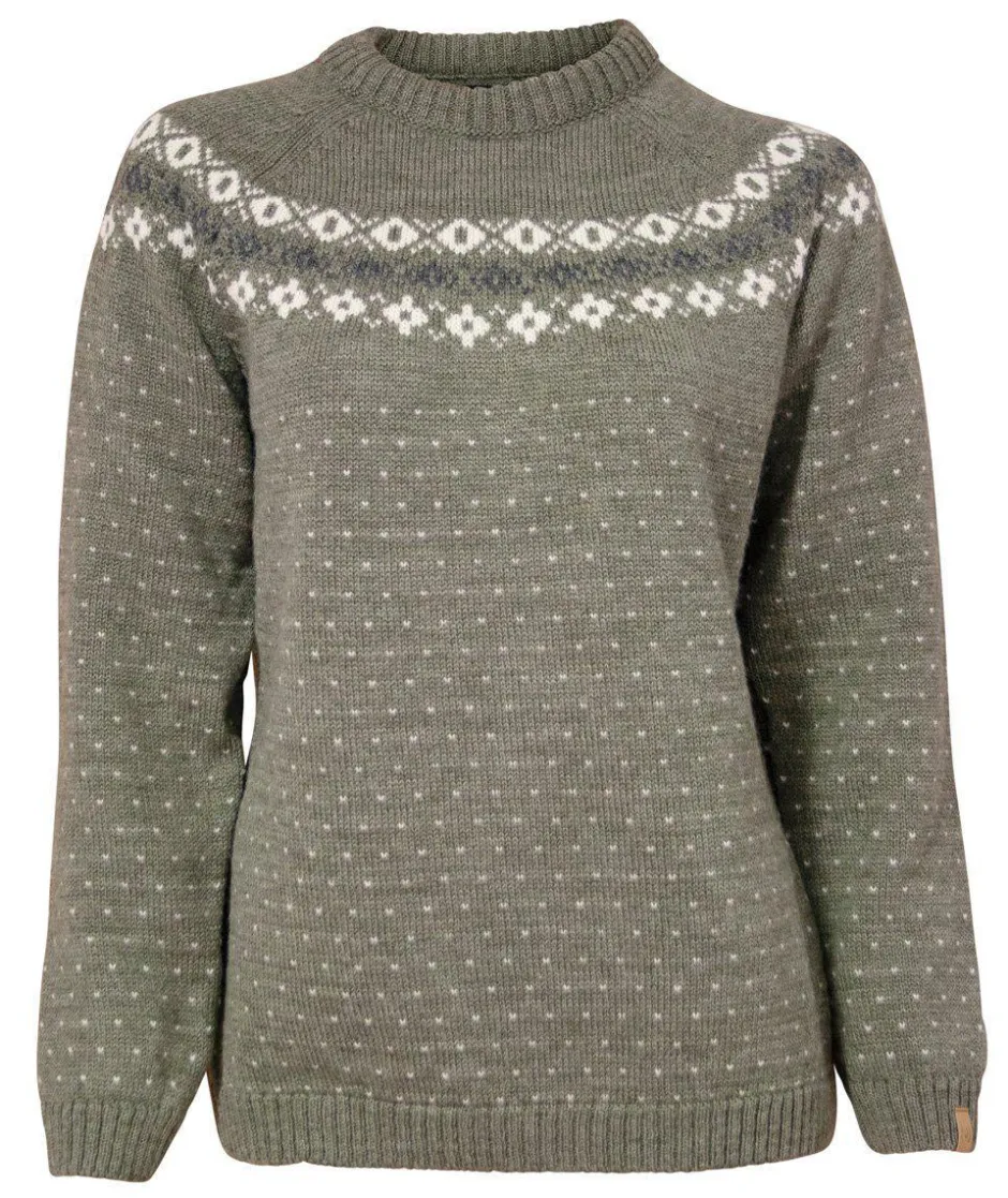 Ivanhoe of Sweden SIRE CREWNECK, 100% ULL — LICHEN GREEN New