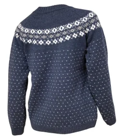 Ivanhoe of Sweden SIRE CREWNECK, 100% ULL — LIGHT NAVY Discount
