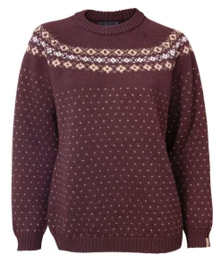 Ivanhoe of Sweden SIRE CREWNECK, 100% ULL — RUBY WINE Sale