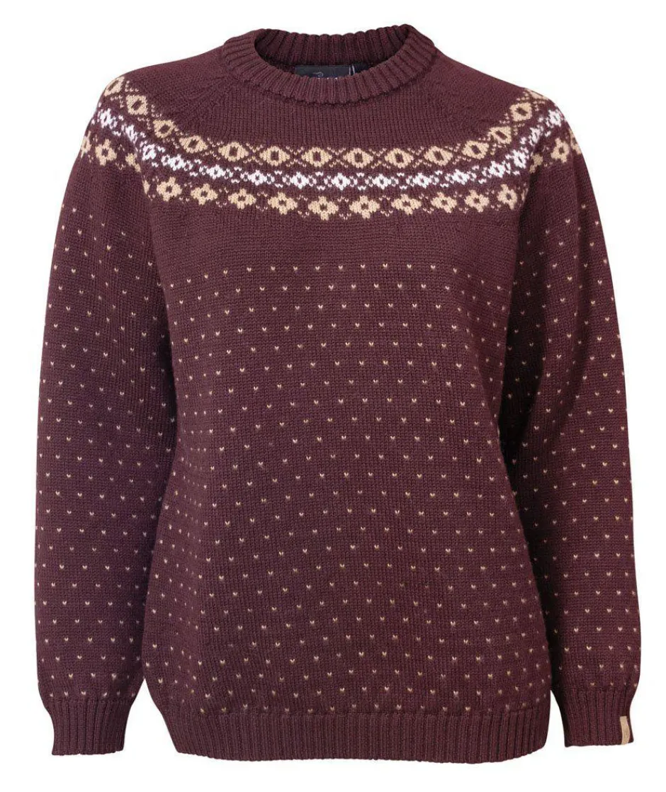 Ivanhoe of Sweden SIRE CREWNECK, 100% ULL — RUBY WINE Sale