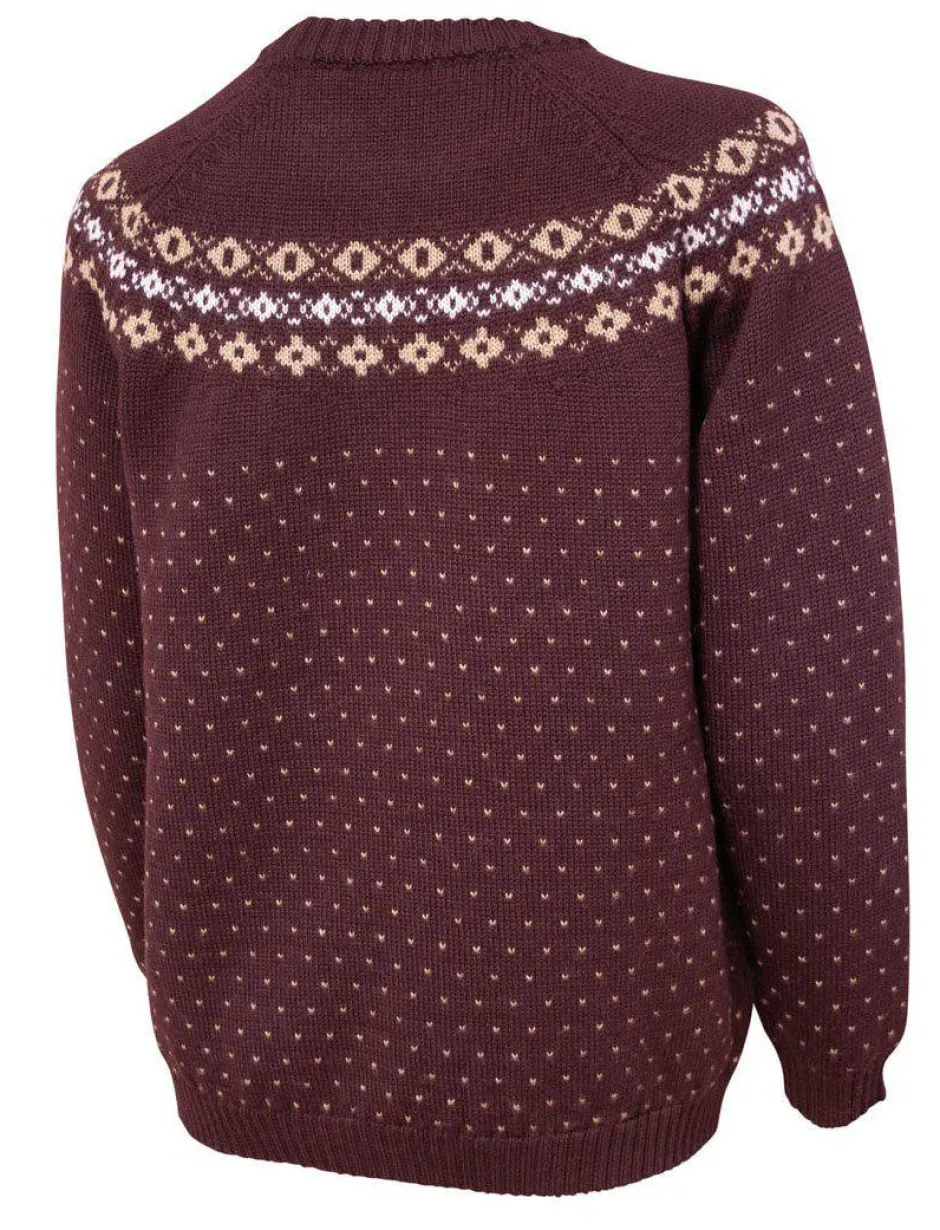 Ivanhoe of Sweden SIRE CREWNECK, 100% ULL — RUBY WINE Sale