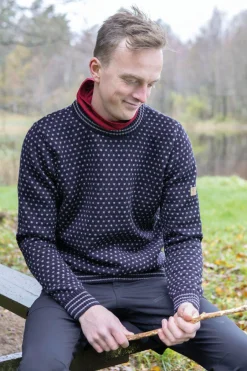 Ivanhoe of Sweden SVERRE CREWNECK, 100% ULL — LODEN GREEN Online