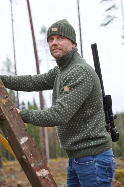 Ivanhoe of Sweden SVERRE HALF ZIP, 100% ULL — GREY Outlet