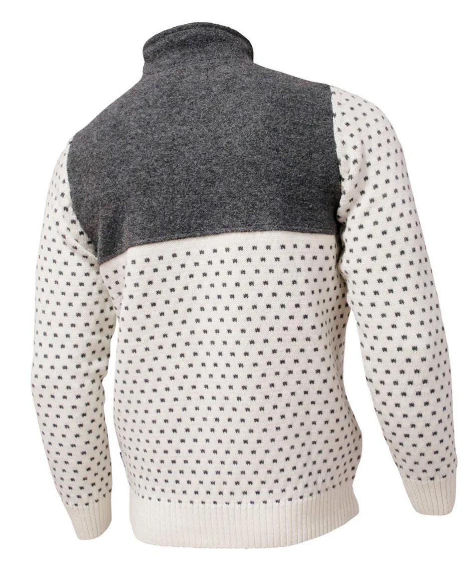 Ivanhoe of Sweden SVERRE HALF ZIP, 100% ULL — OFF WHITE Hot
