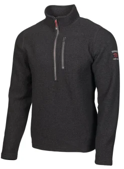 Ivanhoe of Sweden TRILLE HALF ZIP, 98% ULL — BLACK Discount