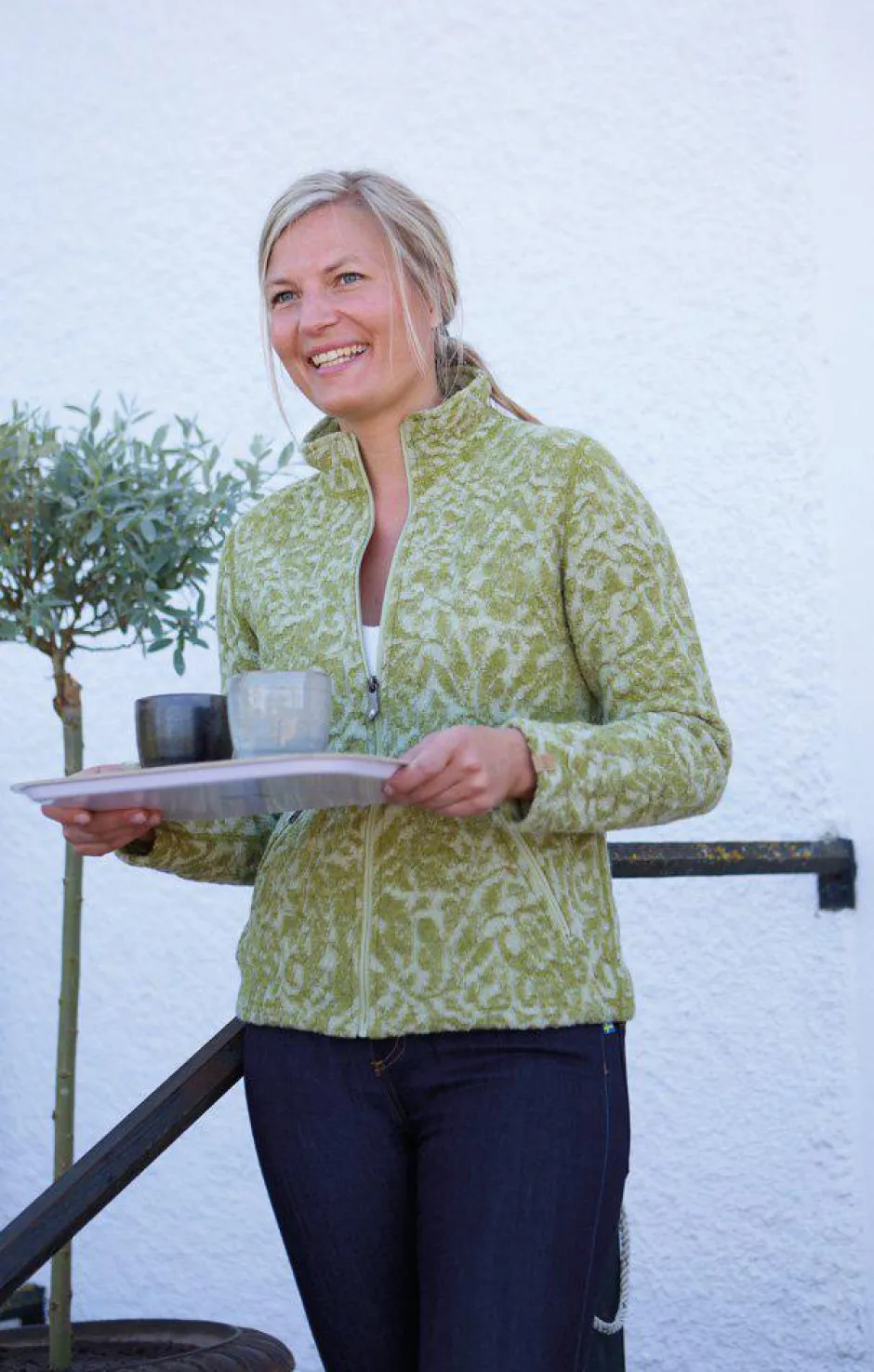 Ivanhoe of Sweden TUVA JAQUARD, 100% FILTAD ULL — GOLDEN LIME Fashion