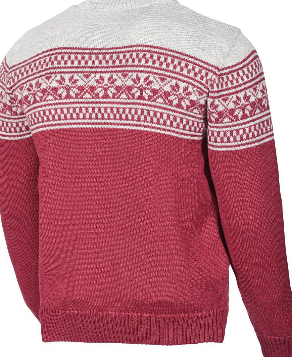 Ivanhoe of Sweden VIDAR CREWNECK, 100% ULL — DEEP RED Fashion